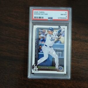 Topps Baseball Card with Blue and White Accents